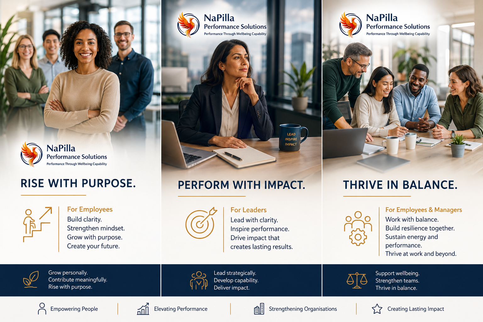 The NaPilla Way — Rise with Purpose, Perform with Impact, Thrive in Balance.